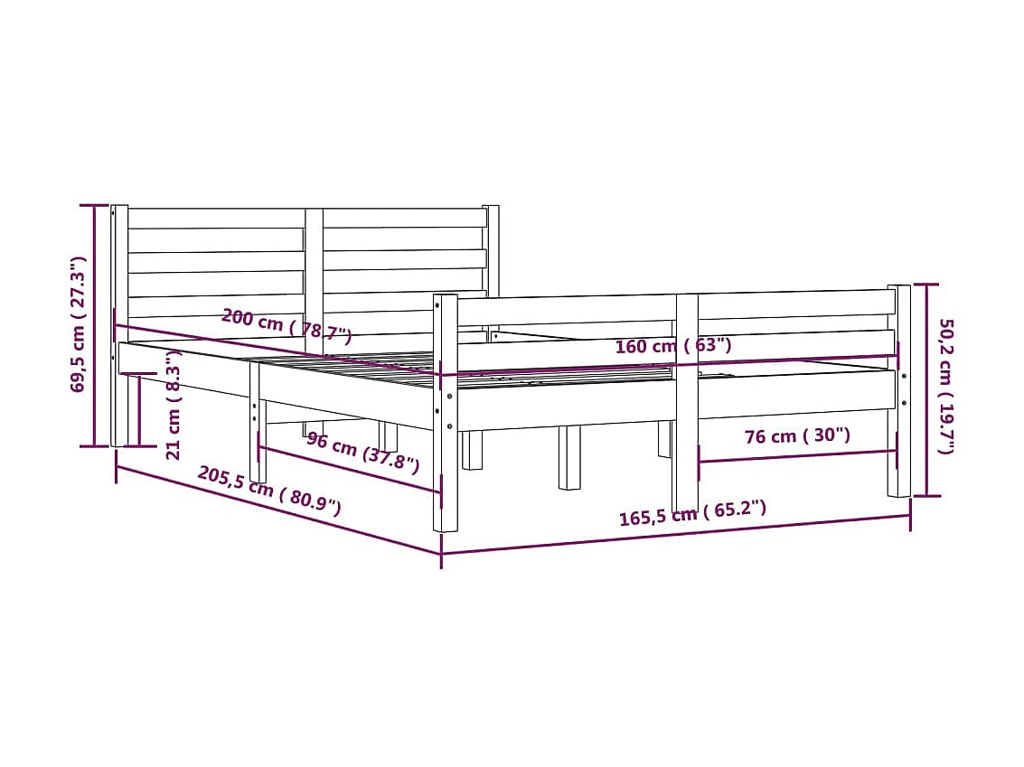 Lit Bois massif 160x200 6