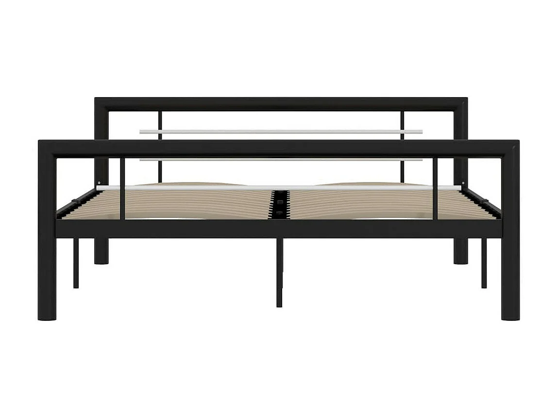 Lit Noir et blanc Métal 140x200