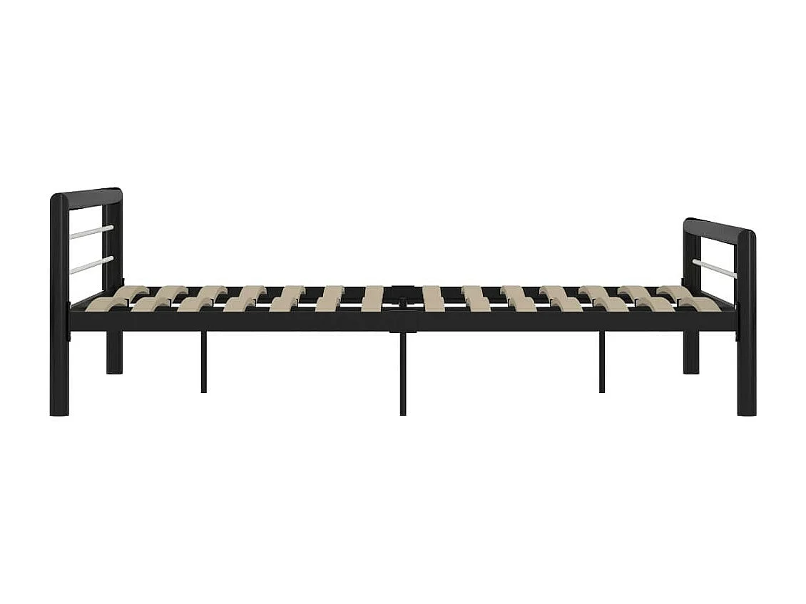 Lit Noir et blanc Métal 140x200