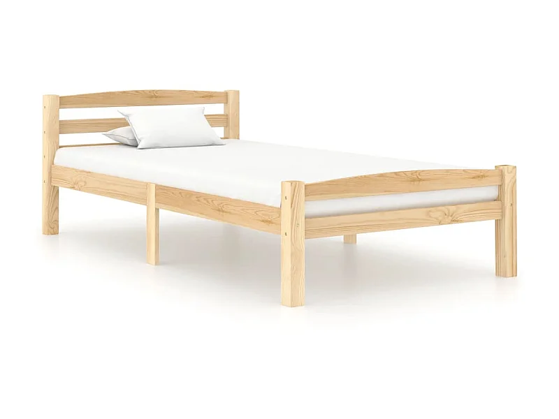 Lit Bois de pin massif 90x200 12