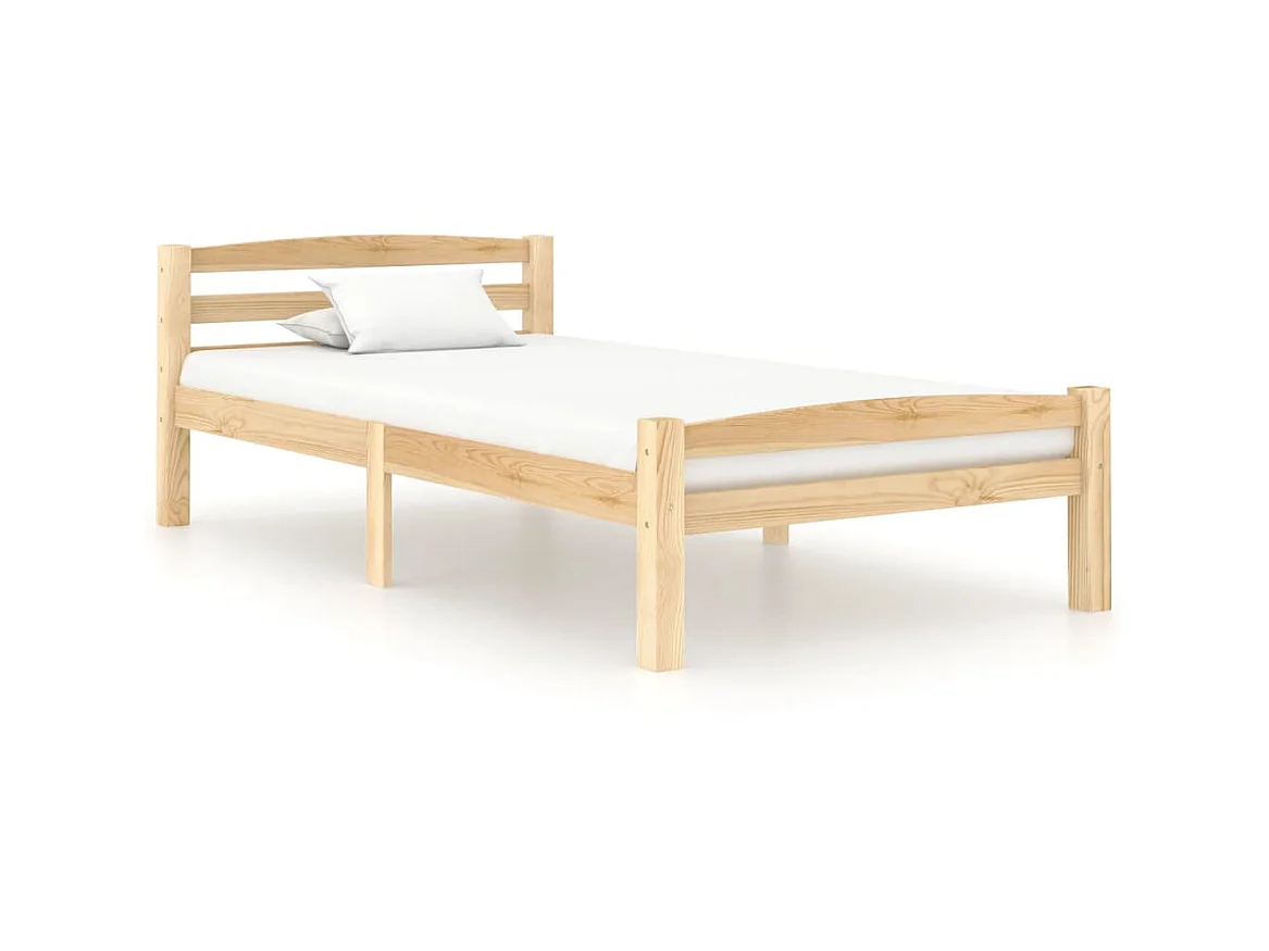 Lit Bois de pin massif 90x200 12