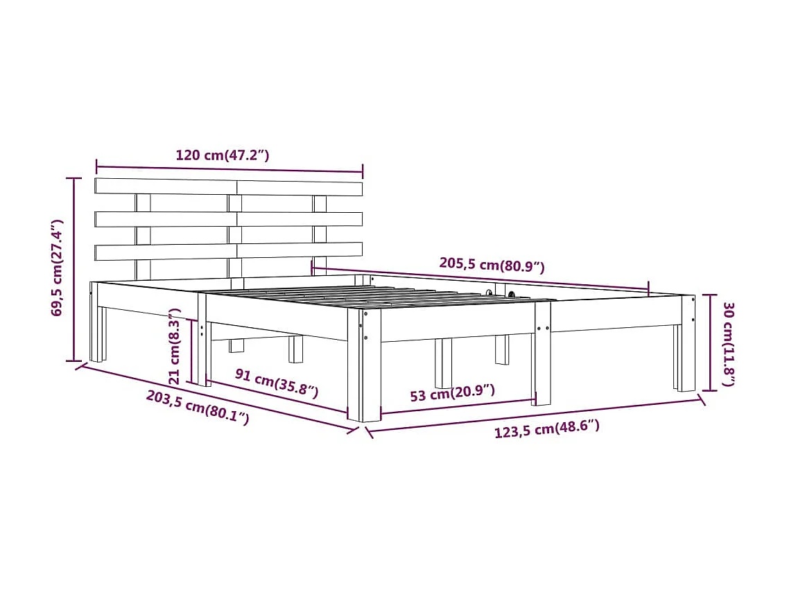 Lit Bois massif 120x200 6
