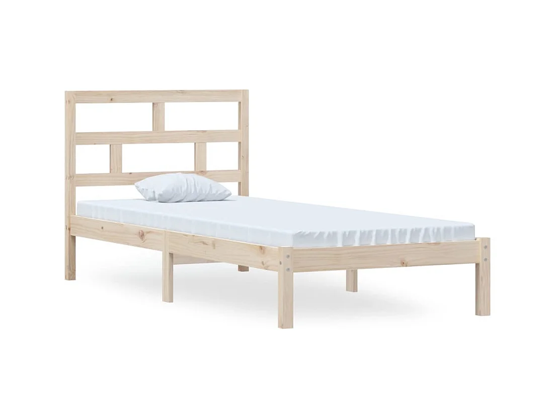 Lit Bois de pin massif 100x200 9