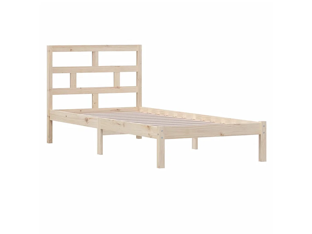 Lit Bois de pin massif 100x200 9