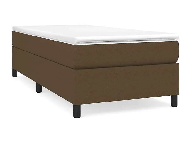 Lit à sommier tapissier avec matelas Marron foncé 90x190