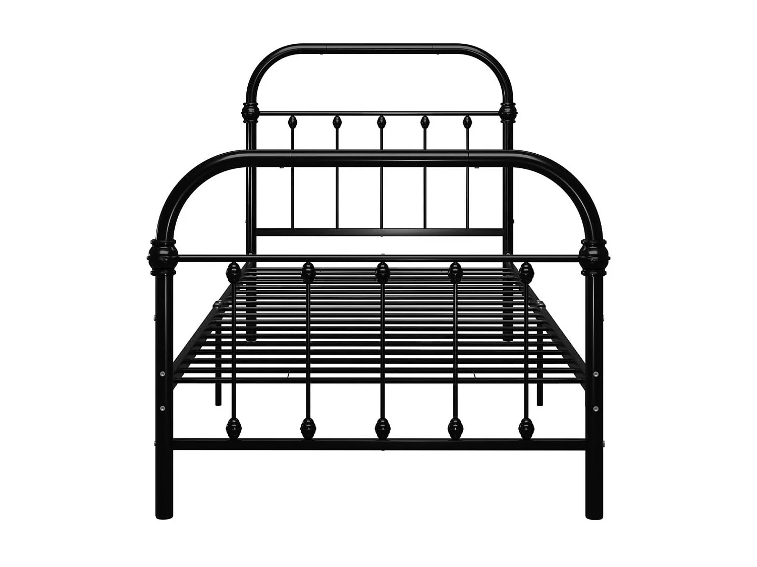 Lit Noir Métal 100x200 3