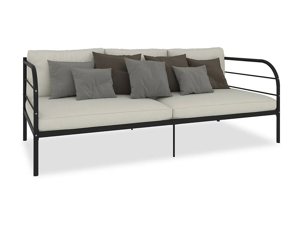 Lit de repos Noir Métal 90x200 2
