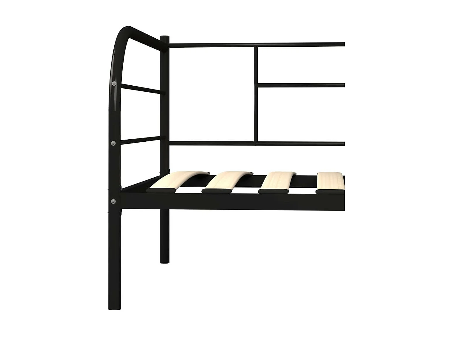 Lit de repos Noir Métal 90x200 2