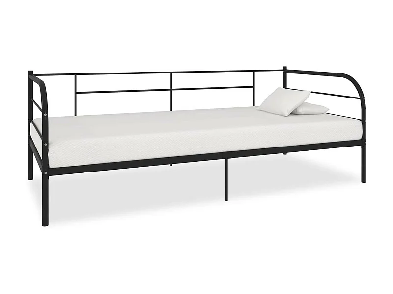Lit de repos Noir Métal 90x200 2