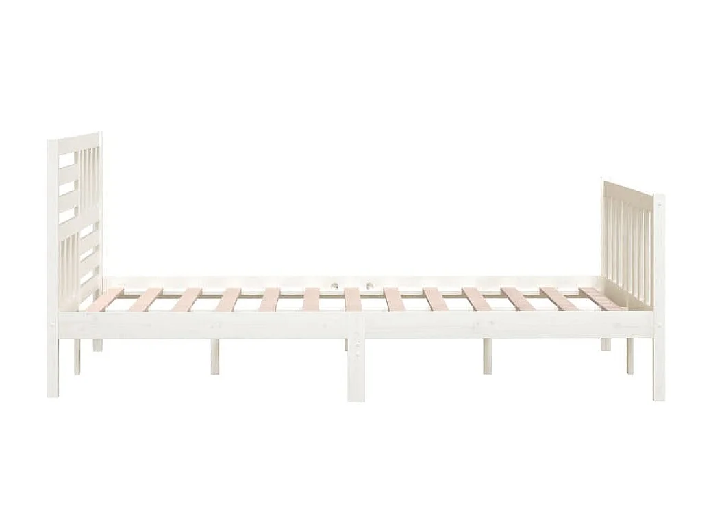 Lit Blanc Bois massif 160x200 2