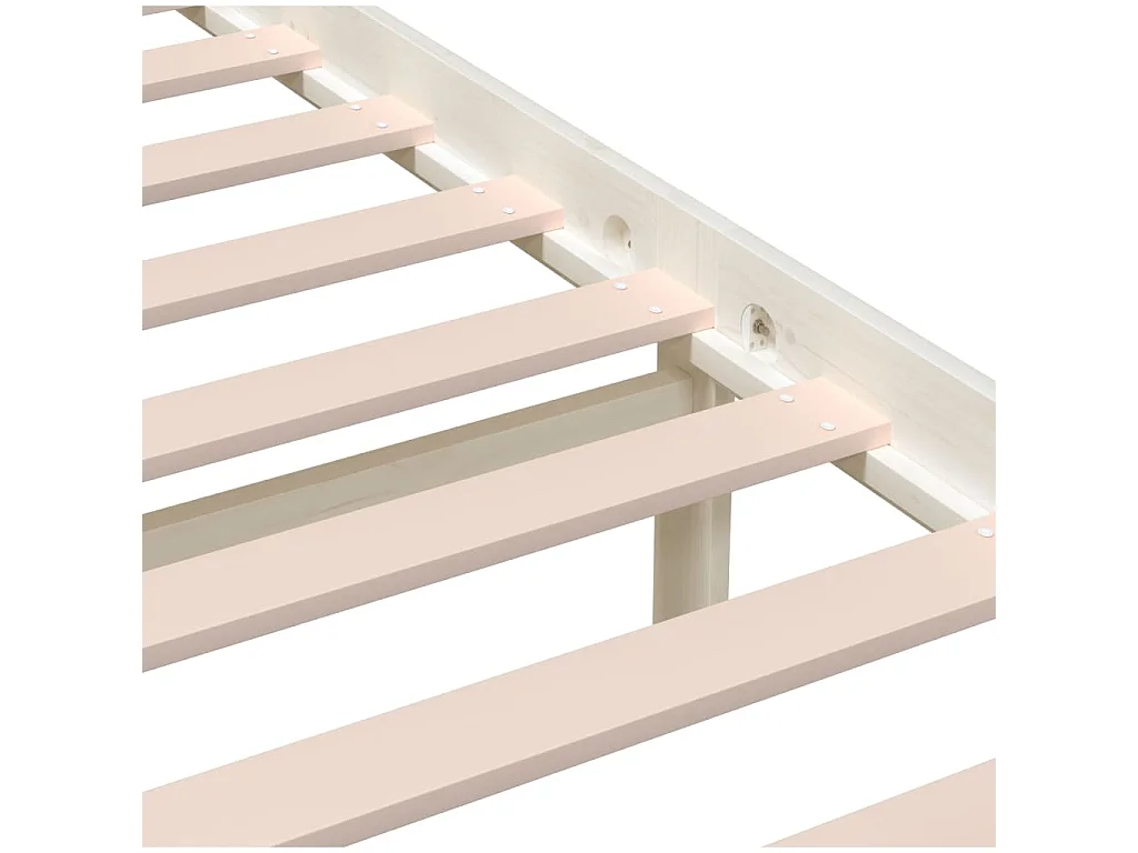 Lit Blanc Bois massif 160x200 2