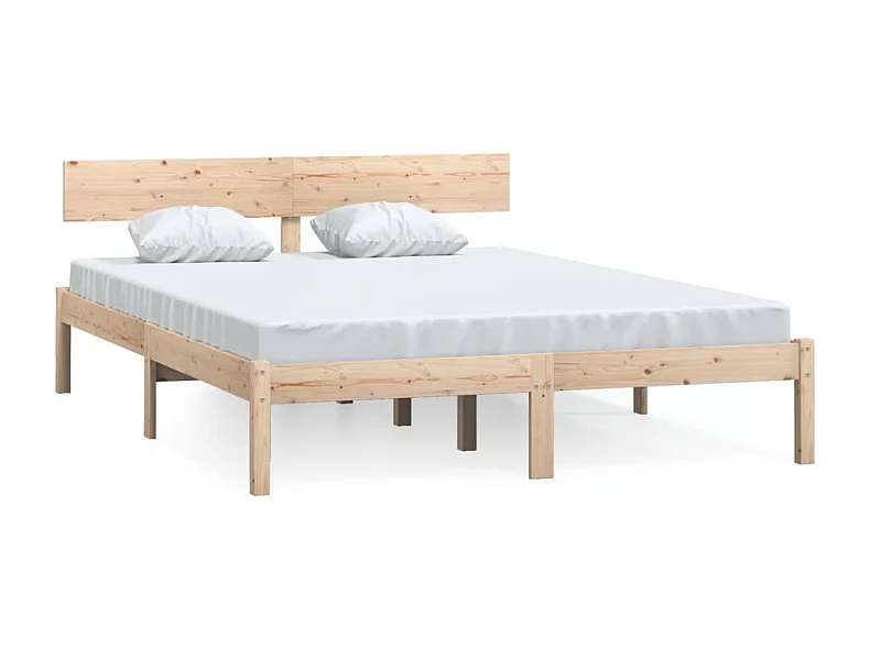 Lit Bois de pin massif 150x200 UK King