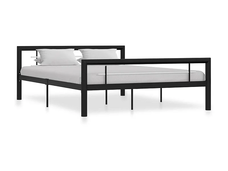 Lit Noir et blanc Métal 120x200