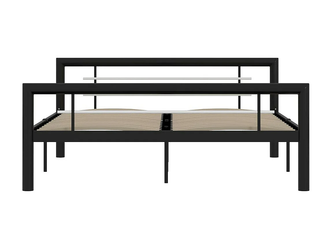 Lit Noir et blanc Métal 120x200