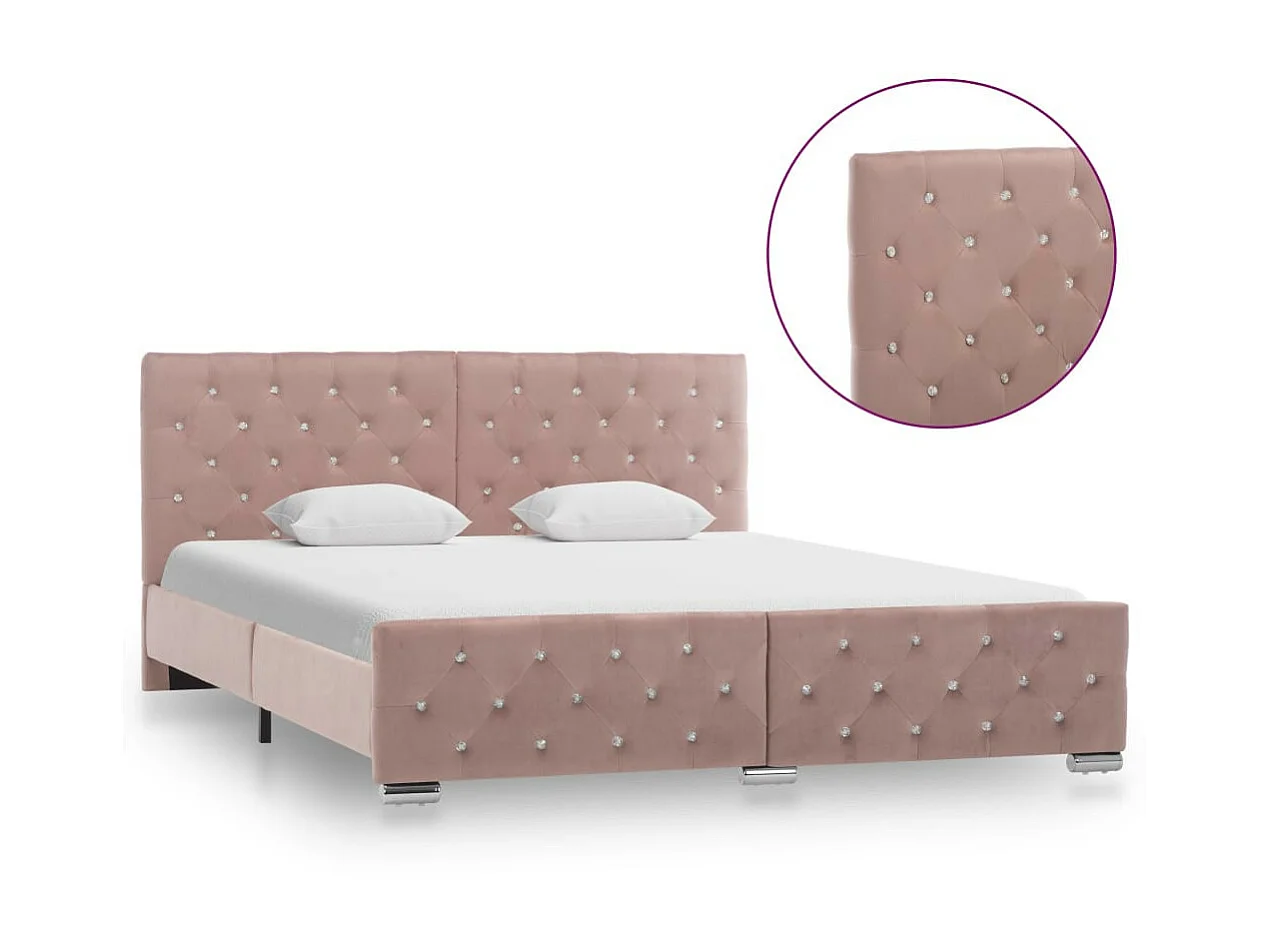 Lit Rose Tissu 160x200