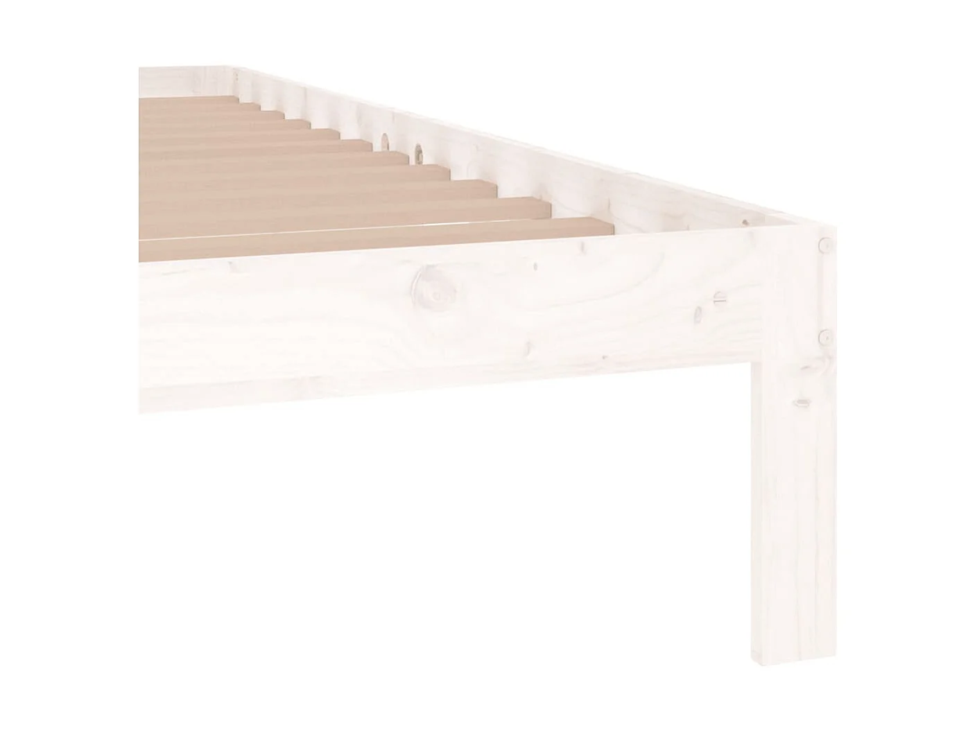 Lit Blanc Bois massif 150x200 Très grand 5