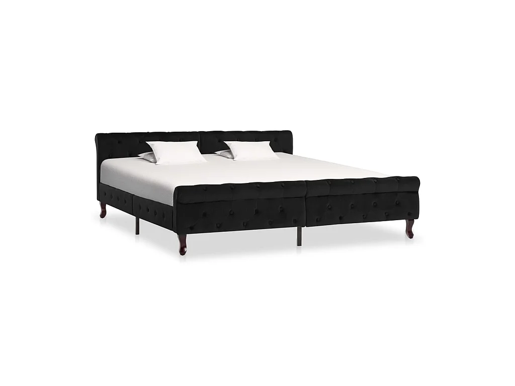 Bedframe fluweel zwart 180x200 cm