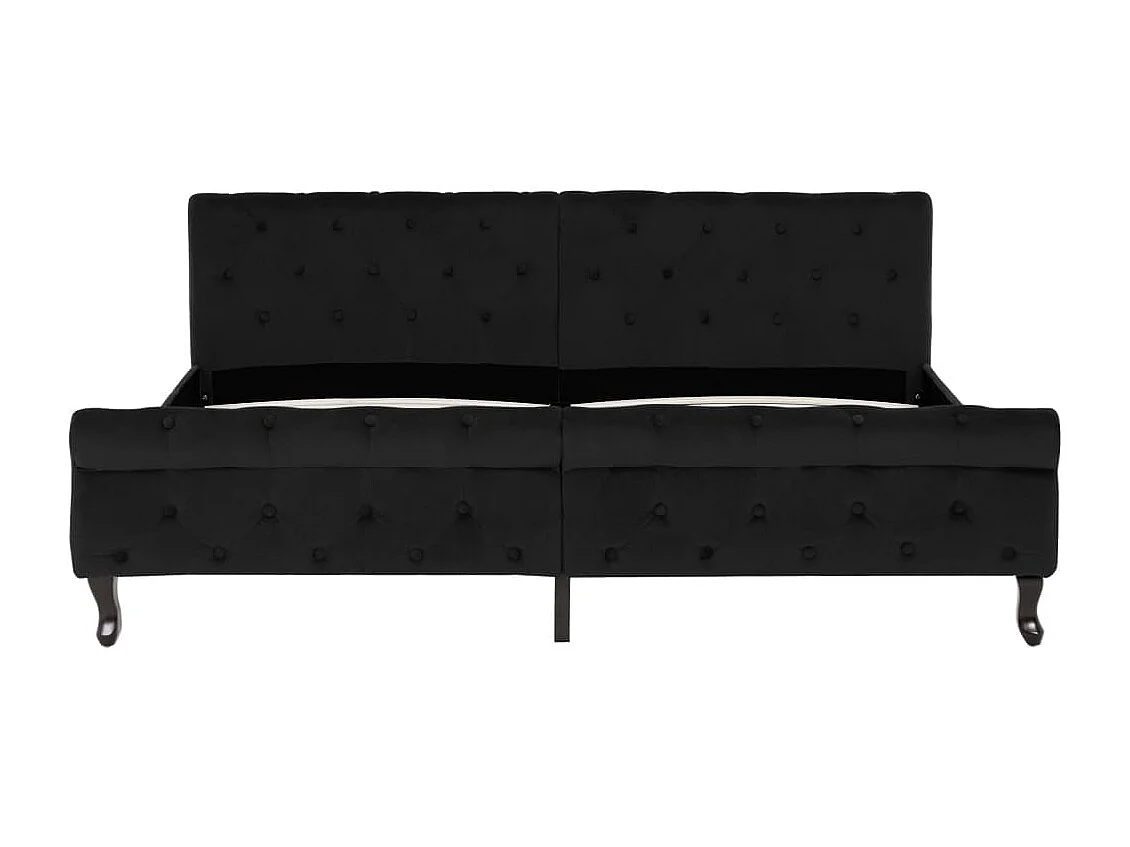 Bedframe fluweel zwart 180x200 cm
