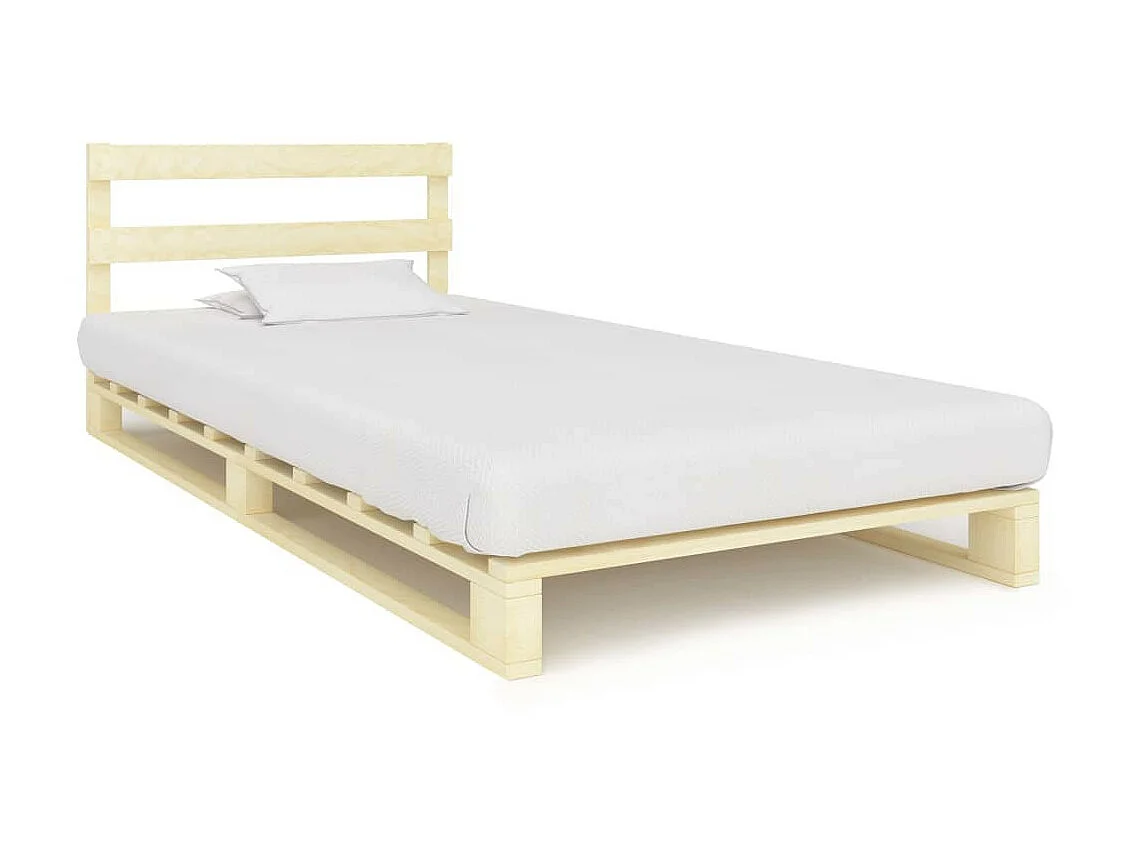 Lit de palette Bois de pin massif 90x200