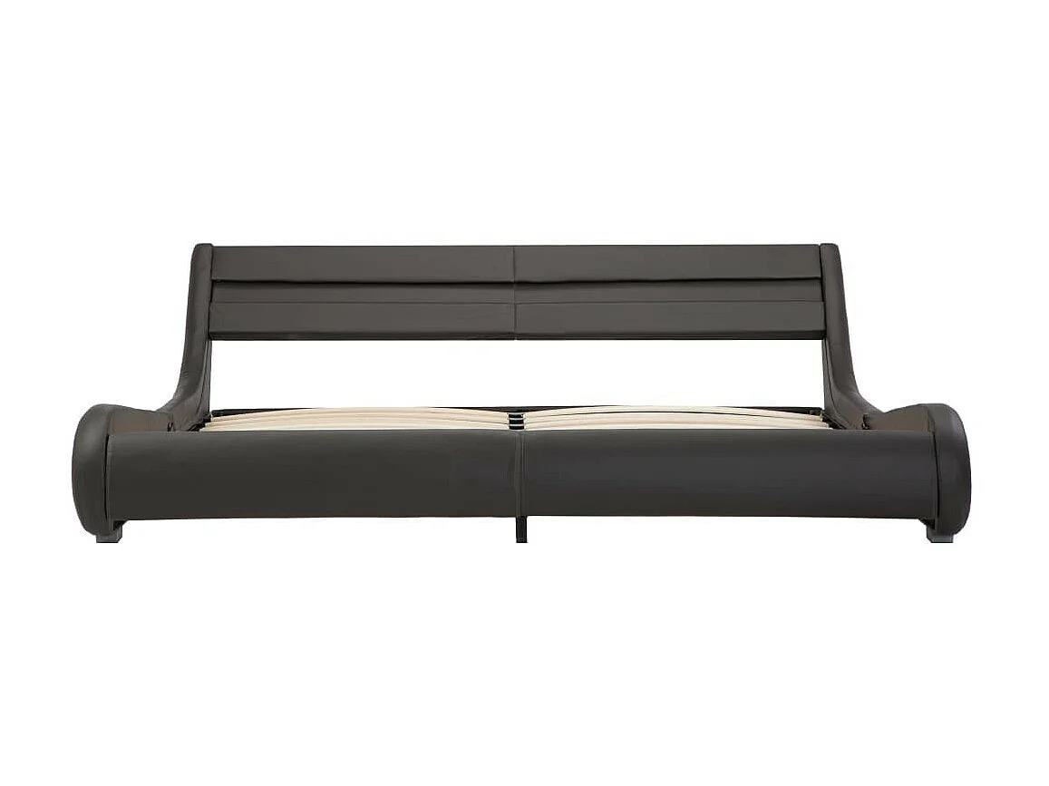 Lit avec LED Gris Similicuir 180x200 4