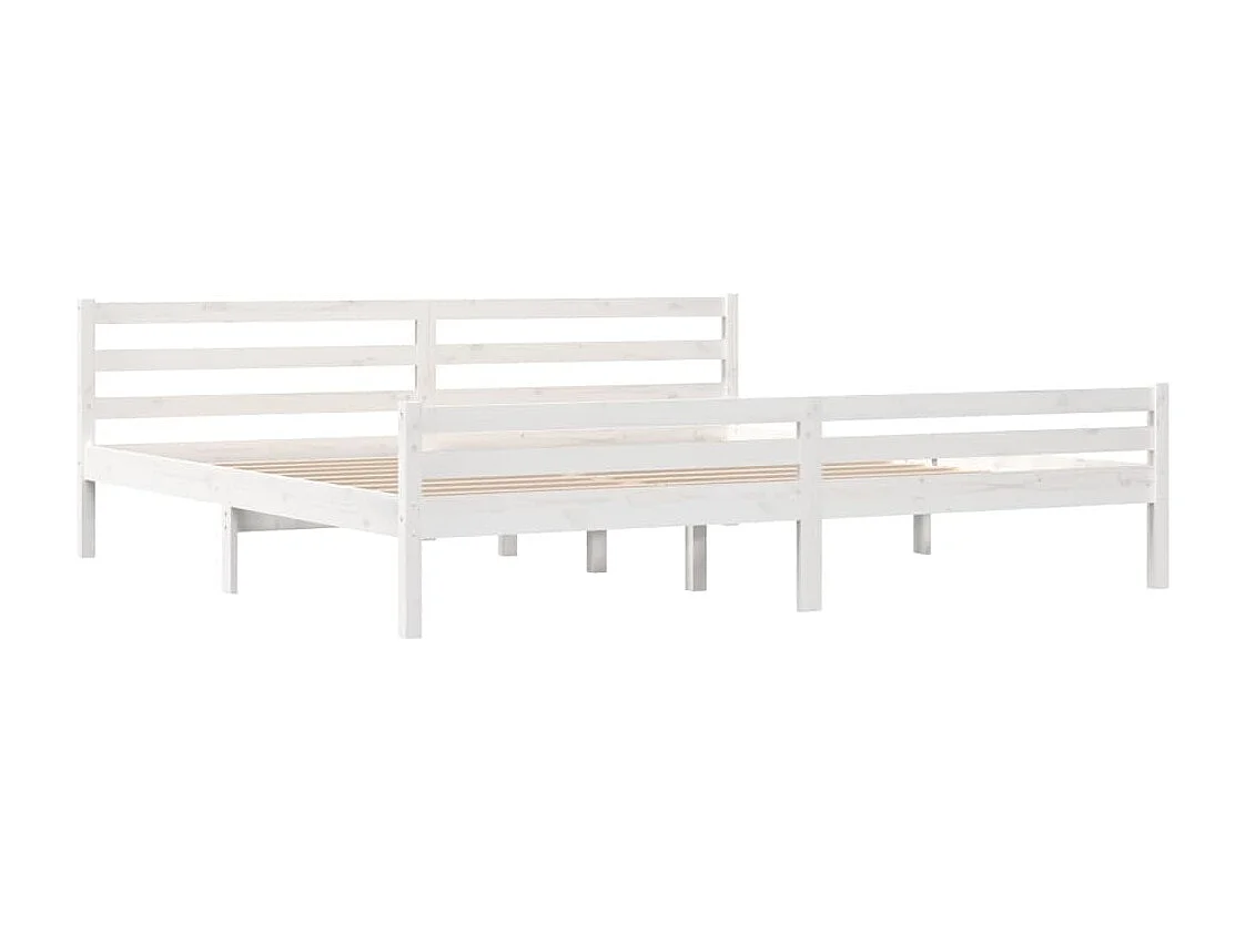 Lit Blanc Bois massif 200x200