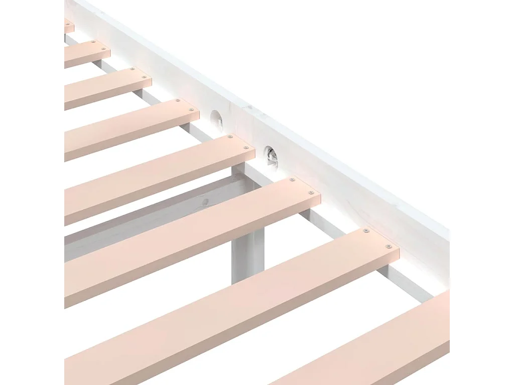 Lit Blanc Bois massif 200x200