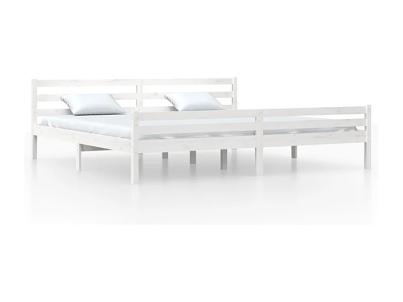 Lit Blanc Bois massif 200x200