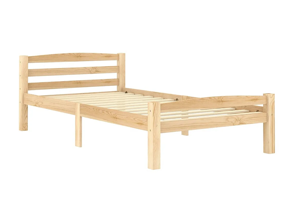 Lit Bois de pin massif 100x200 7