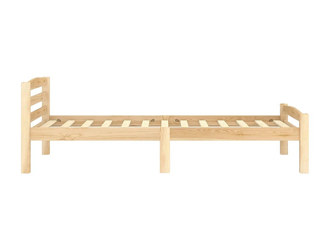 Lit Bois de pin massif 100x200 7