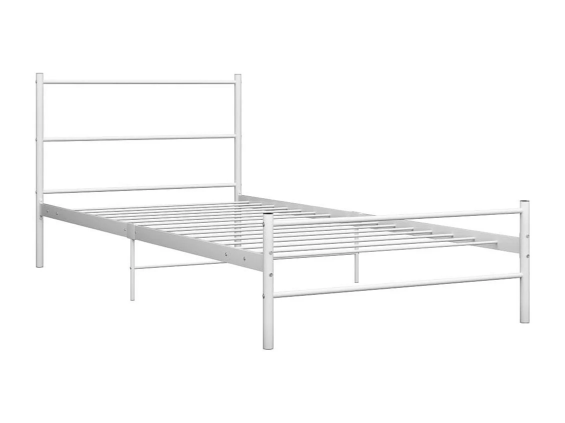 Lit Blanc Métal 90x200 2