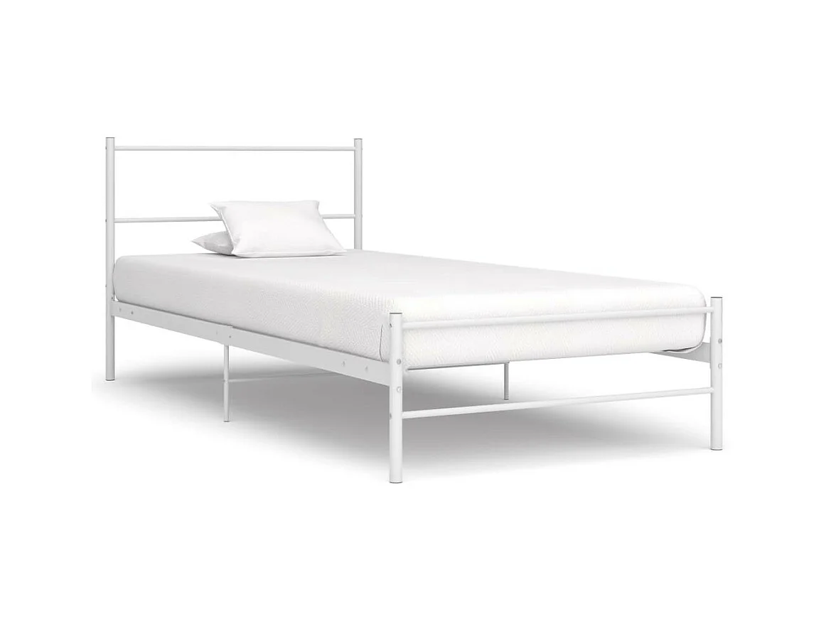 Lit Blanc Métal 90x200 2