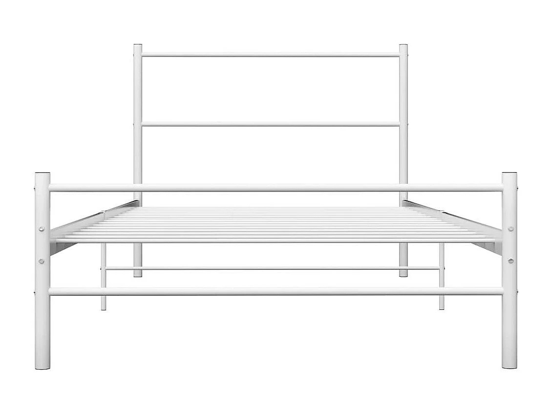 Lit Blanc Métal 90x200 2