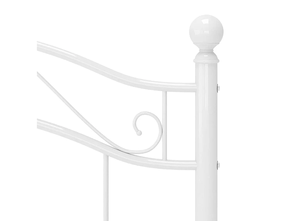 Lit Blanc Métal 90x200 4