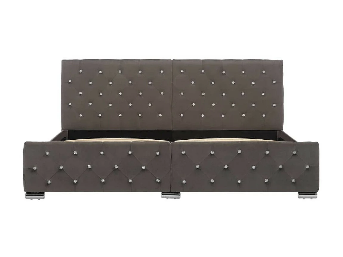 Lit Gris Tissu 180x200 3