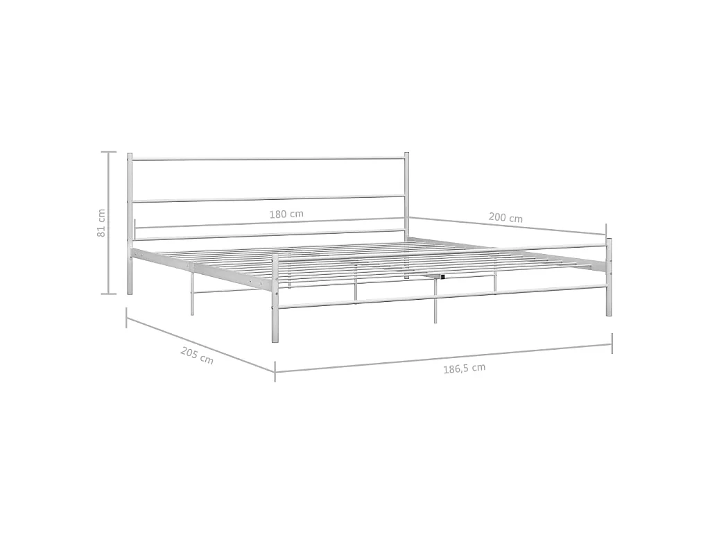 Lit Blanc Métal 180x200 2