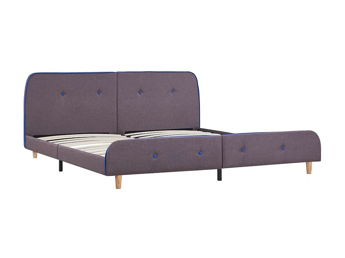 Bedframe stof taupe 160x200 cm