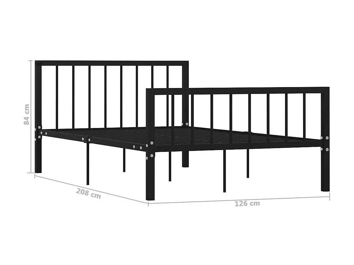Lit Noir Métal 120x200 4