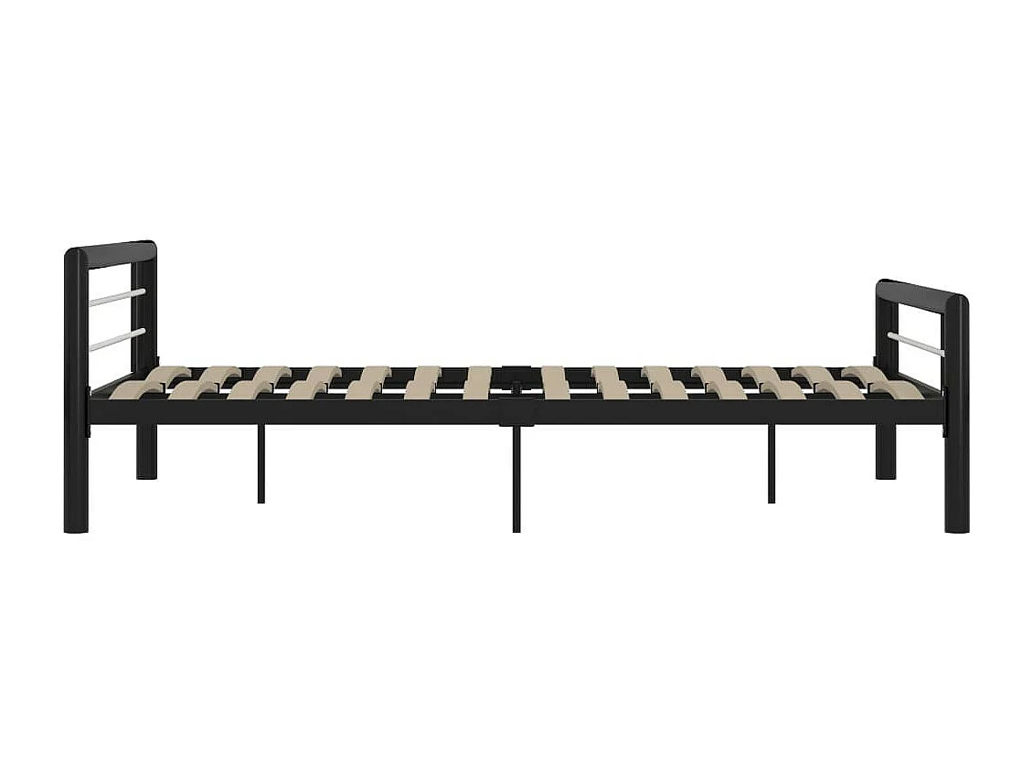 Lit Noir et blanc Métal 160x200