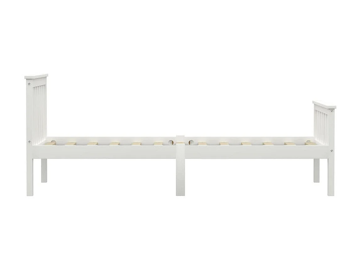 Lit Blanc Bois de pin massif 100x200