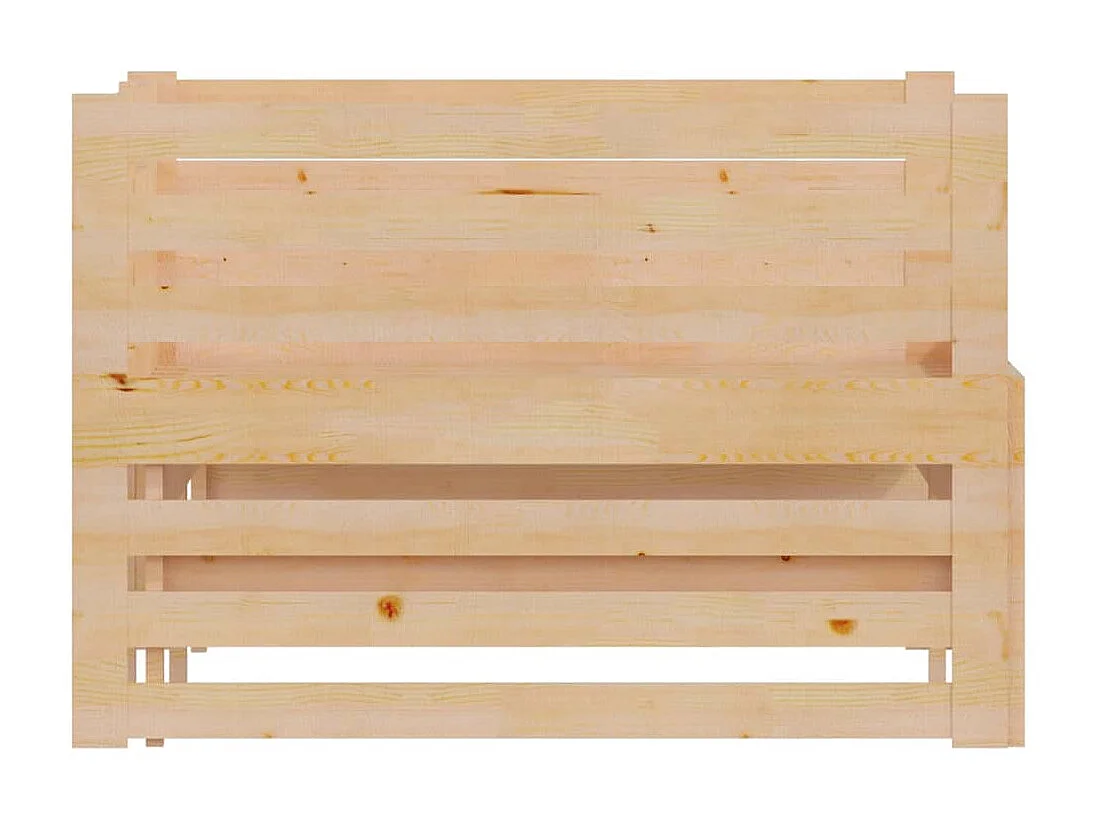 Lit coulissant Bois de pin massif 2x(90x200) cm 2