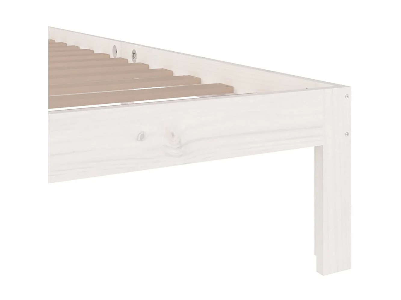 Lit Blanc Bois massif 90x190 Simple 6