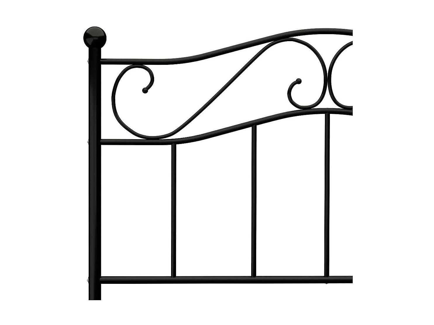 Lit Noir Métal 100x200