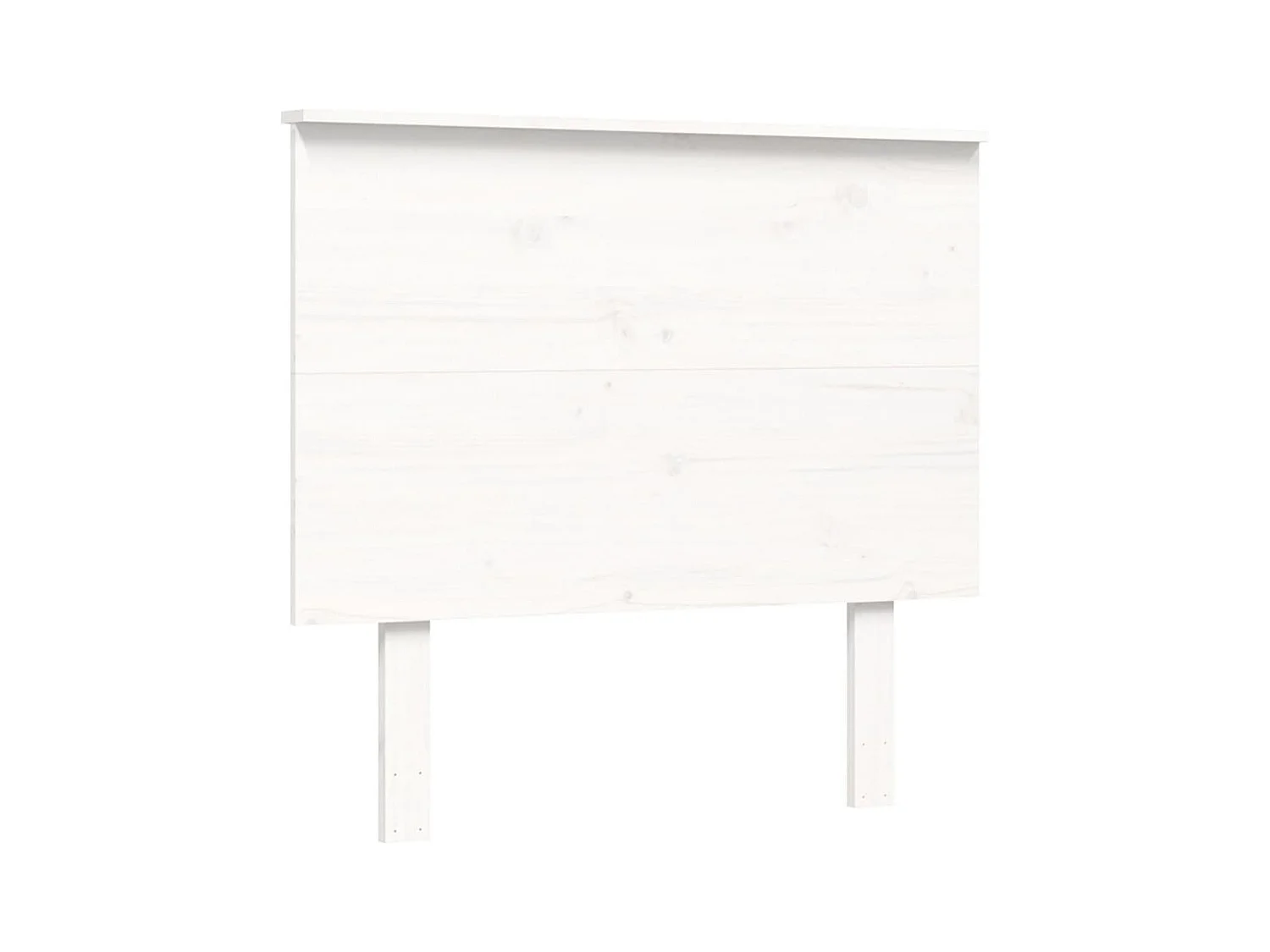 Lit avec tête de lit blanc simple bois massif