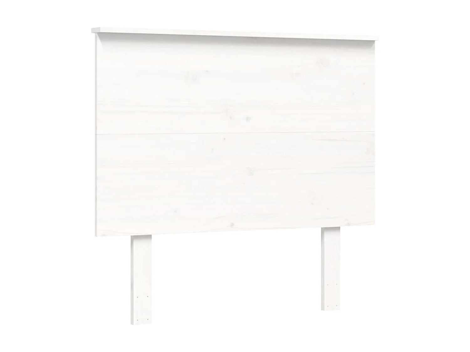 Lit avec tête de lit blanc simple bois massif