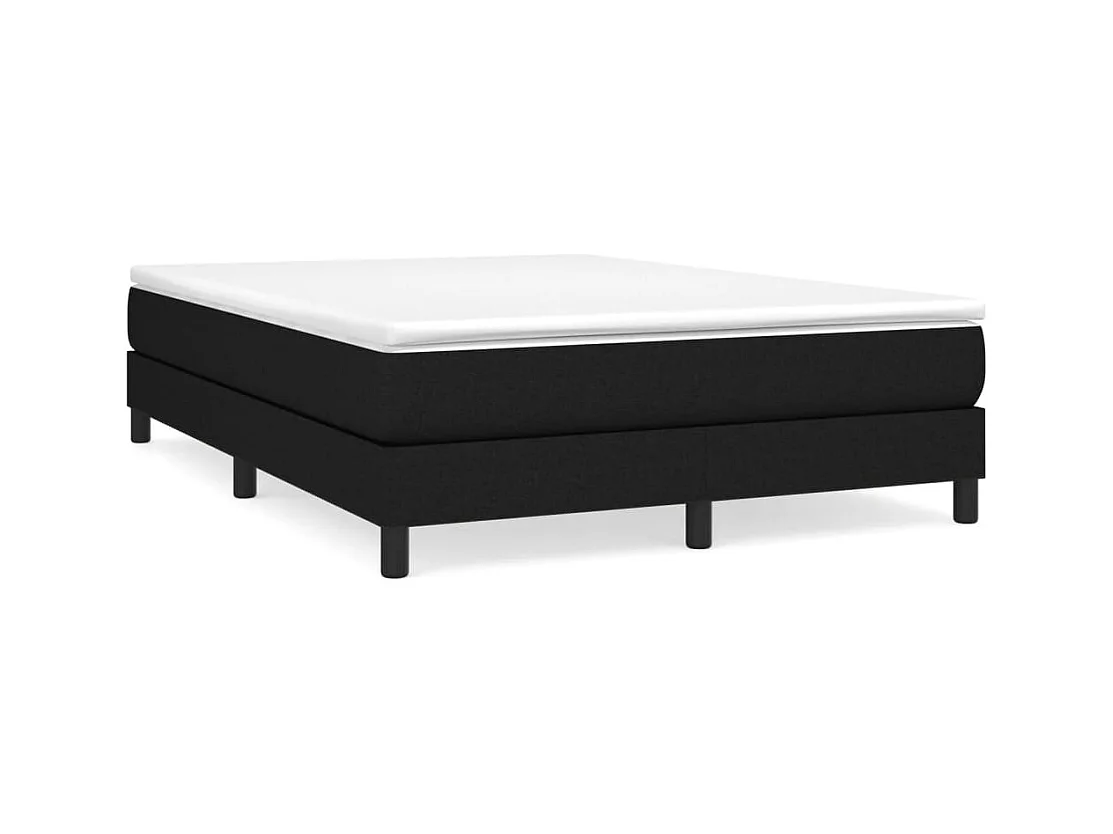 Lit à sommier tapissier avec matelas Noir 160x200 Tissu 5