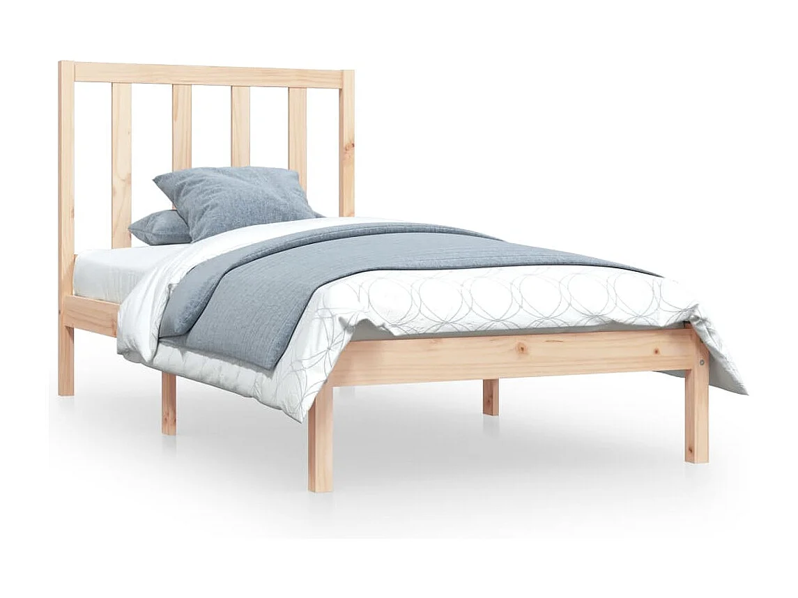 Lit Bois de pin massif 90x200 9