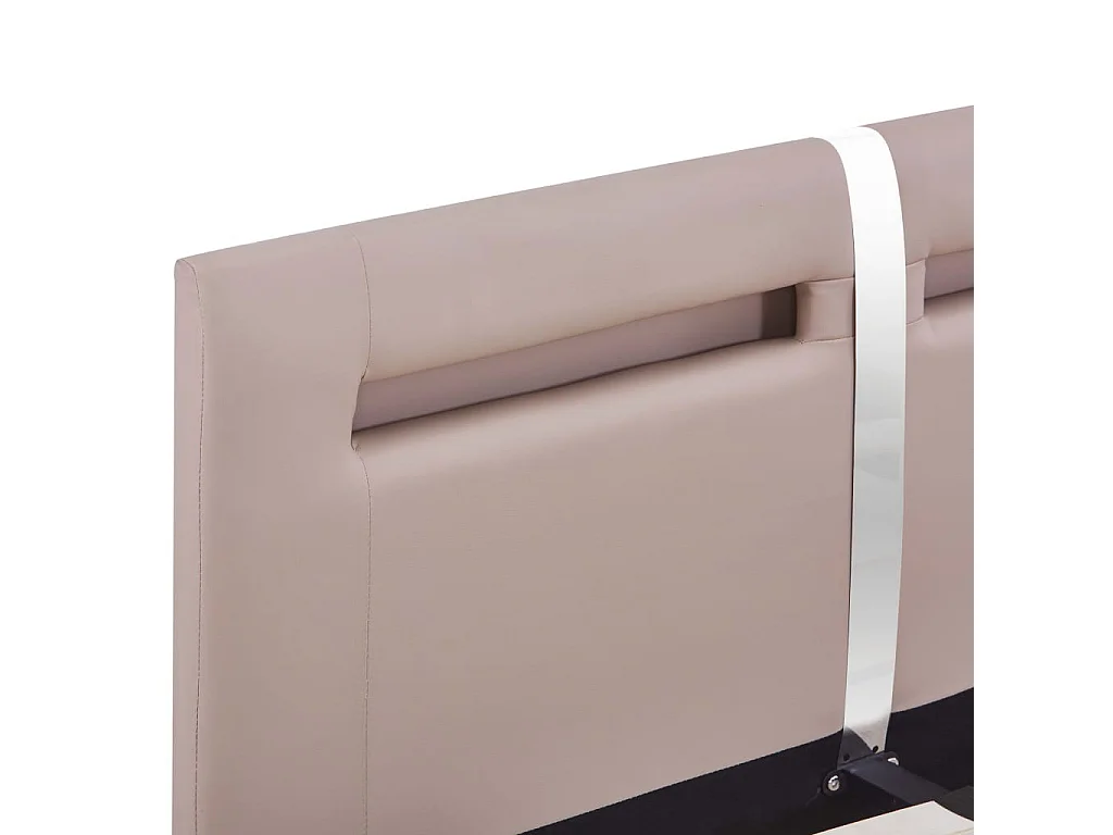 Lit avec LED Cappuccino Similicuir 120x200