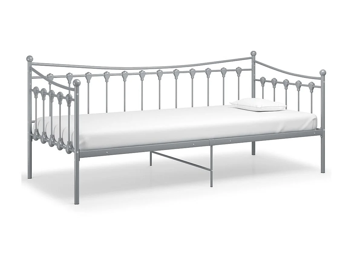 Cadre de canapé-lit Gris Métal 90x200 Paola