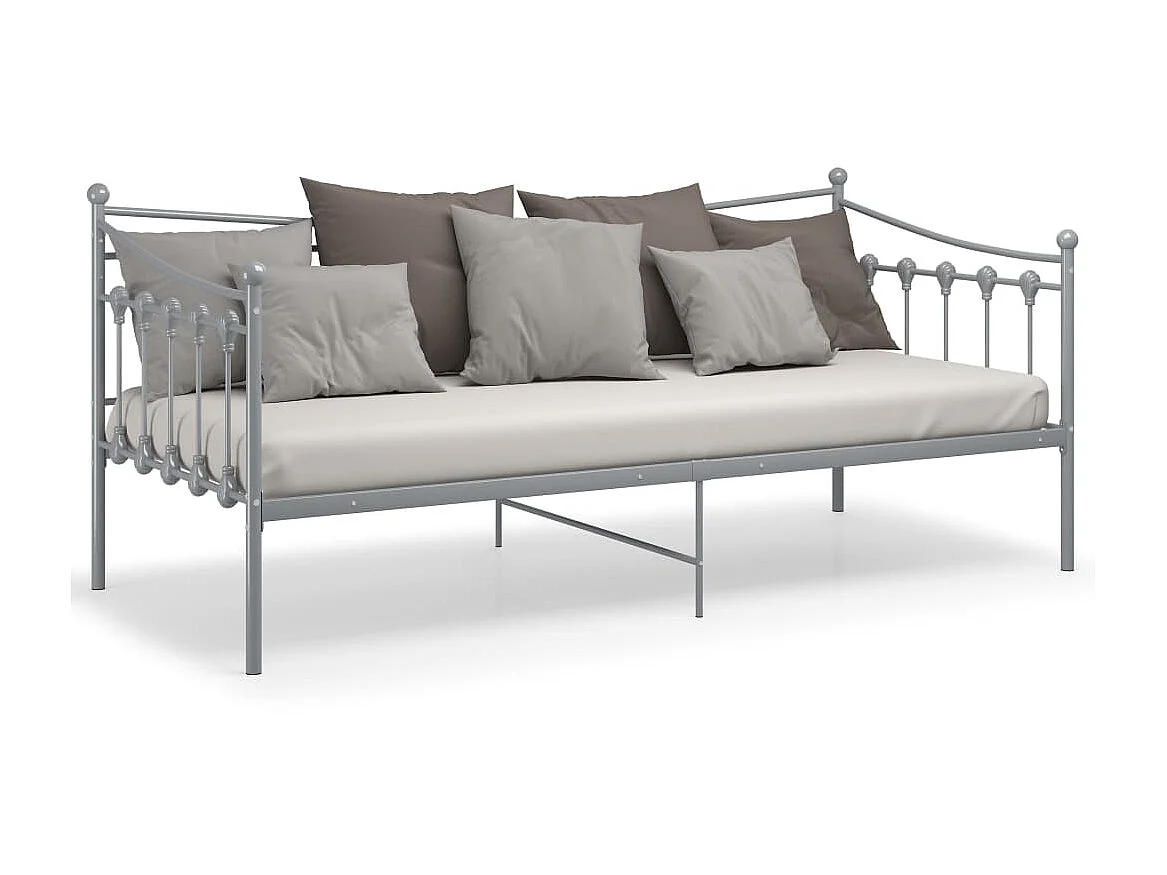 Cadre de canapé-lit Gris Métal 90x200 Paola