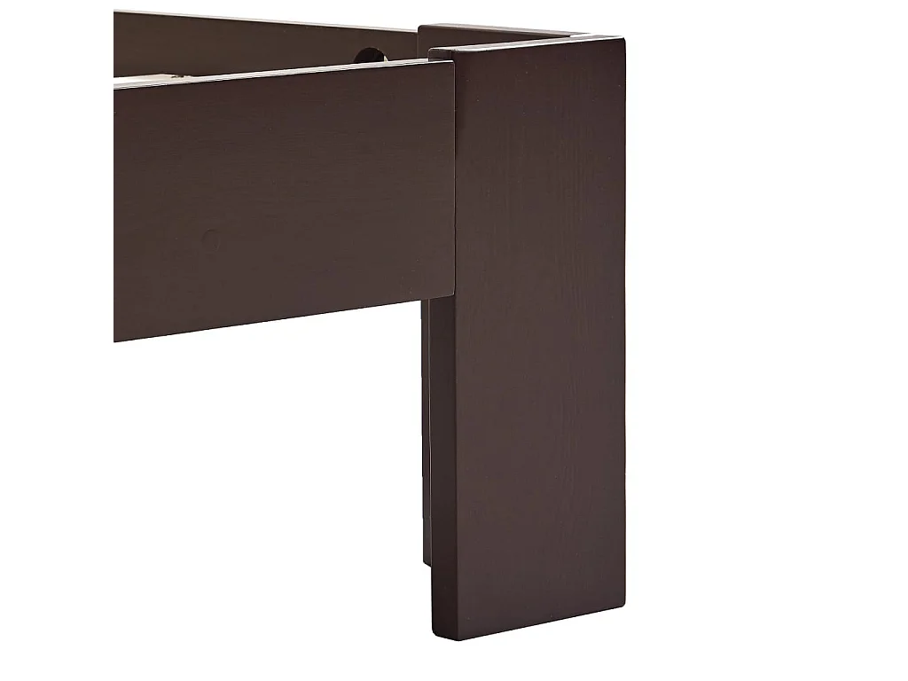 Lit Marron foncé Bois de pin massif 90x200